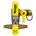 1-1/4"" Flanged 3-Way Brass Ball Valve w/Drain