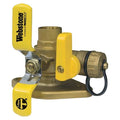 1-1/4"" Flanged 3-Way Brass Rotating Ball Valve w/Drain