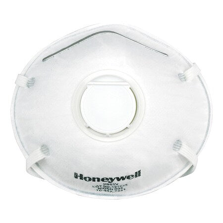 Particulate Respirator w/ Exhale Valve, Molded, Dual Headstrap, Metal Nose Clip, Universal, PK 10