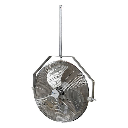 Industrial Fan, Ceiling Mount, 18 in Blade Dia, 120V, 4,227 cfm, Non-Oscillating