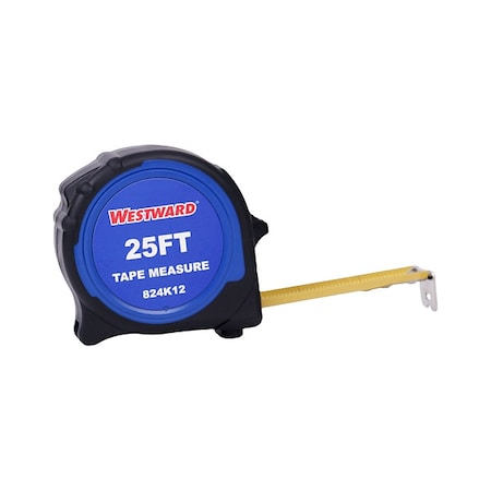 Tape Measure, Steel, Blade 25 ft