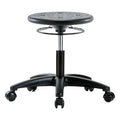 Stool, Polyurethane, Black, 15 1/2 in to 20 1/2 in Seat Height