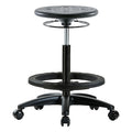 Stool, Polyurethane, Black, 22 in to 32 in Seat Height