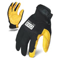 EXO Mechanics Gloves, Gold Goat Leather Palm, Polyester Back, S, Black/Gold