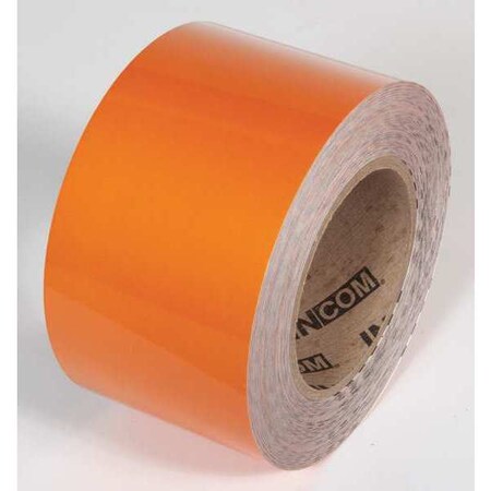 Tuff Mark Ultra Durable Floor Marking Tape Polyester Over Lamination Orange, 3" W x 100 ft. L