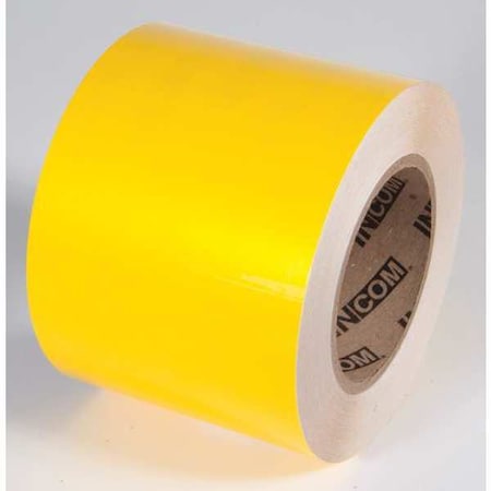 Tuff Mark Ultra Durable Floor Marking Tape Polyester Over Lamination Yellow, 4" W x 100 ft. L