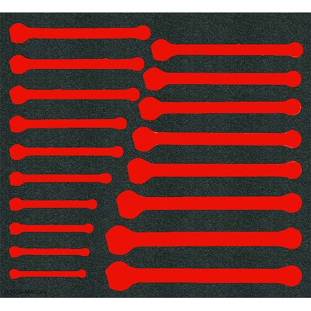 Foam Inserts, Black/Red, 16" L, 23" W