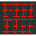 Foam Inserts, Black/Red, 16" L, 23" W