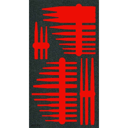 Foam Inserts, Black/Red, 16" L, 11" W
