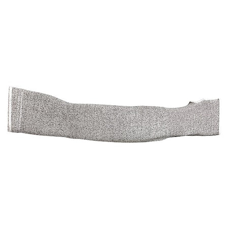 Cut-Resistant Sleeve, Cut Level A5, Seamless Knit, 18 in Length, Thumbhole, Gray/White, S, PR
