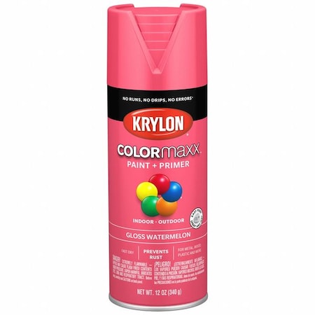 Spray Paint, Watermelon, Gloss, Solvent, 12 oz