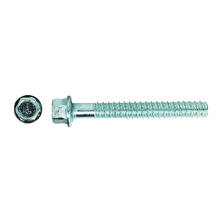 Large Diameter Tapcon Concrete Screw, 3/4" Dia., Hex, 5 1/2 in L, Steel Zinc Plated, 10 PK