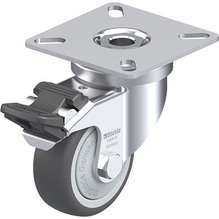 PlateCaster, Swivl, Polyurethane, 2 13/16"H