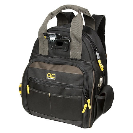 Tool Backpack, Black, Polyester, 53 Pockets