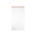 Reclosable Bag, Fold Seal, 6 1/2 in L, 3 in W, 1.6 mil Thick, Biaxial Oriented Polypropylene, Clear