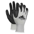 Coated Gloves, Nitrile, Foam, 3/4 Dip, 3 Abrasion Level, Gray, L 1 PR