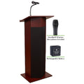 OS Power Plus Lectern, Recharge Battery Wireless Hand Mic, Mahogany