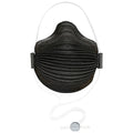 Disposable Respirator, N95, AirWave Series, Adj. SmartStrap, Black Dura-Mesh Shell, S, PK 10