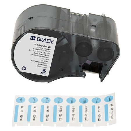 Label/RibbonCartridge, Blue;White, 1inW