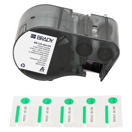 Label/RibbonCartridge,Green;White,1inW