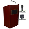 OS Aristocrat Sound Lectern Recharge Batt Wireless Hand Mic Mahogany
