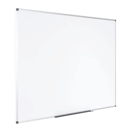 Dry Erase Board, Steel, 23 5/8 in, 17 23/32 in, Aluminum Frame, White, Matte