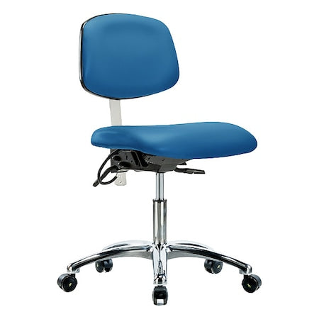 ESD Task Chair, No Arms, 19" to 24" Height, Blue