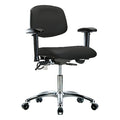 ESD Task Chair, Adjustable Arms, 19" to 24" Height, Black