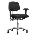 ESD Task Chair, Adjustable Arms, 19" to 24" Height, Black