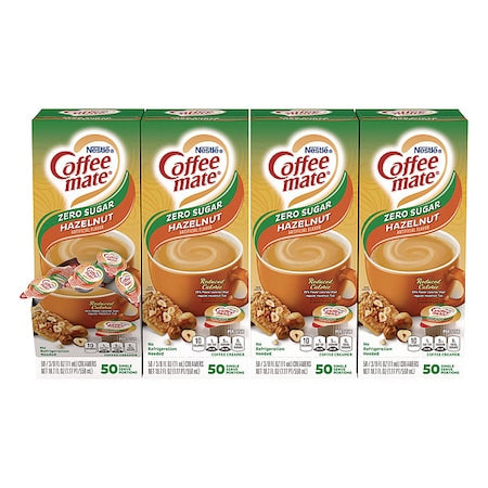 Liquid Coffee Creamer, Zero Sugar Hazelnut, 0.38 oz Mini Cups, PK200