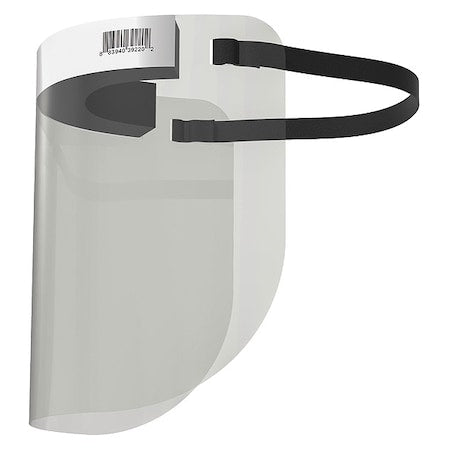 Face Shield, Clear Visor, Polyester, Elastic Band Suspension, Anti-Fog Lens