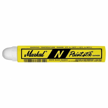 Solid Paint Marker, 4-3/4 in L, White, Paint