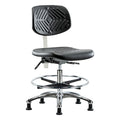 Clean Room Chair Ergonomic Chair, No Arms, 20-1/4" to 28" Height, Polyurethane, Black