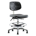 Clean Room Chair Ergonomic Chair, No Arms, 20-1/4" to 28" Height, Vinyl, Black