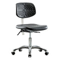 Clean Room Chair Ergonomic Chair, No Arms, 17-1/2" to 22-3/4" Height, Vinyl, Black