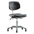 Clean Room Chair Ergonomic Chair, No Arms, 17-1/2" to 22-3/4" Height, Vinyl, Black