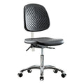 Clean Room Chair Ergonomic Chair, No Arms, 17-1/2" to 22-3/4" Height, Polyurethane, Black