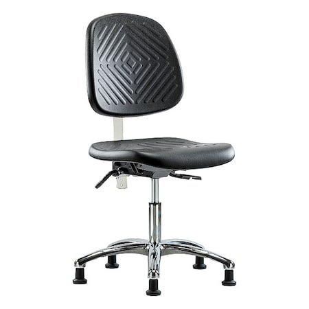 Clean Room Chair Ergonomic Chair, No Arms, 17-1/2" to 22-3/4" Height, Polyurethane, Black