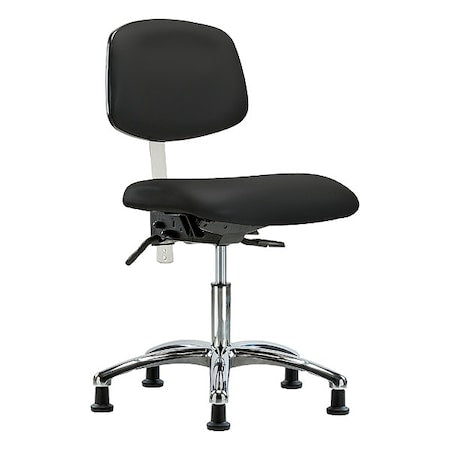 Clean Room Chair Ergonomic Chair, No Arms, 19" to 24" Height, Polyurethane, Vinyl, Black