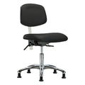 Clean Room Chair Ergonomic Chair, No Arms, 19" to 24" Height, Vinyl, Black