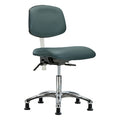 Clean Room Chair Ergonomic Chair, No Arms, 19" to 24" Height, Polyurethane, Vinyl, Colonial Blue