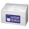 Hairnet Dispenser, Acrylic, Blue/White, L