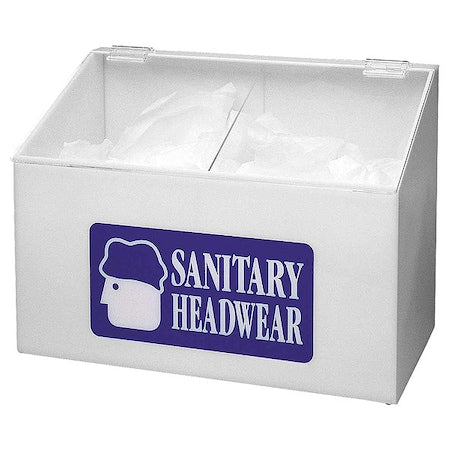 Hairnet Dispenser, Acrylic, Blue/White, L