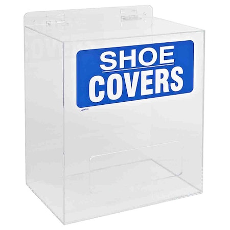 Shoe/Boot Cover Dispenser, Acrylic, Blue/Clear, 14 in