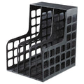Magazine File, Black, Plastic, 9 in W, 10 4/5 in L, 12 in H, 10.63" D, 2 Number of Compartments