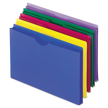Expandable File Jacket 1"" Expansion, Assorted Colors, Pk5