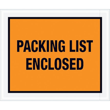 Packing List Envelopes, Orange, PK500