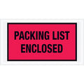 Packing List Envelopes, Red, PK1000