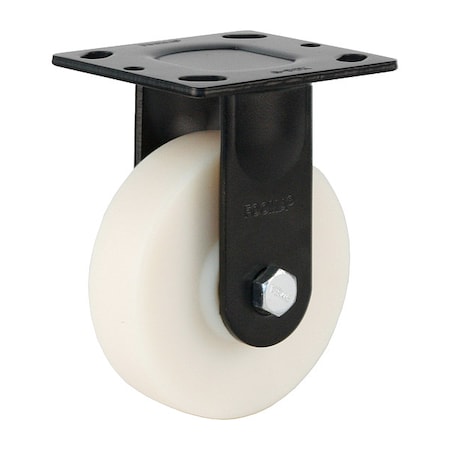 Plate Caster,Rigid,Nylon,160mm H