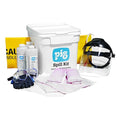 Spill Kit, 4 gal Volume Absorbed per Kit, 8 gal Capacity, Bucket, White